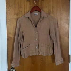 100% Linen button down top